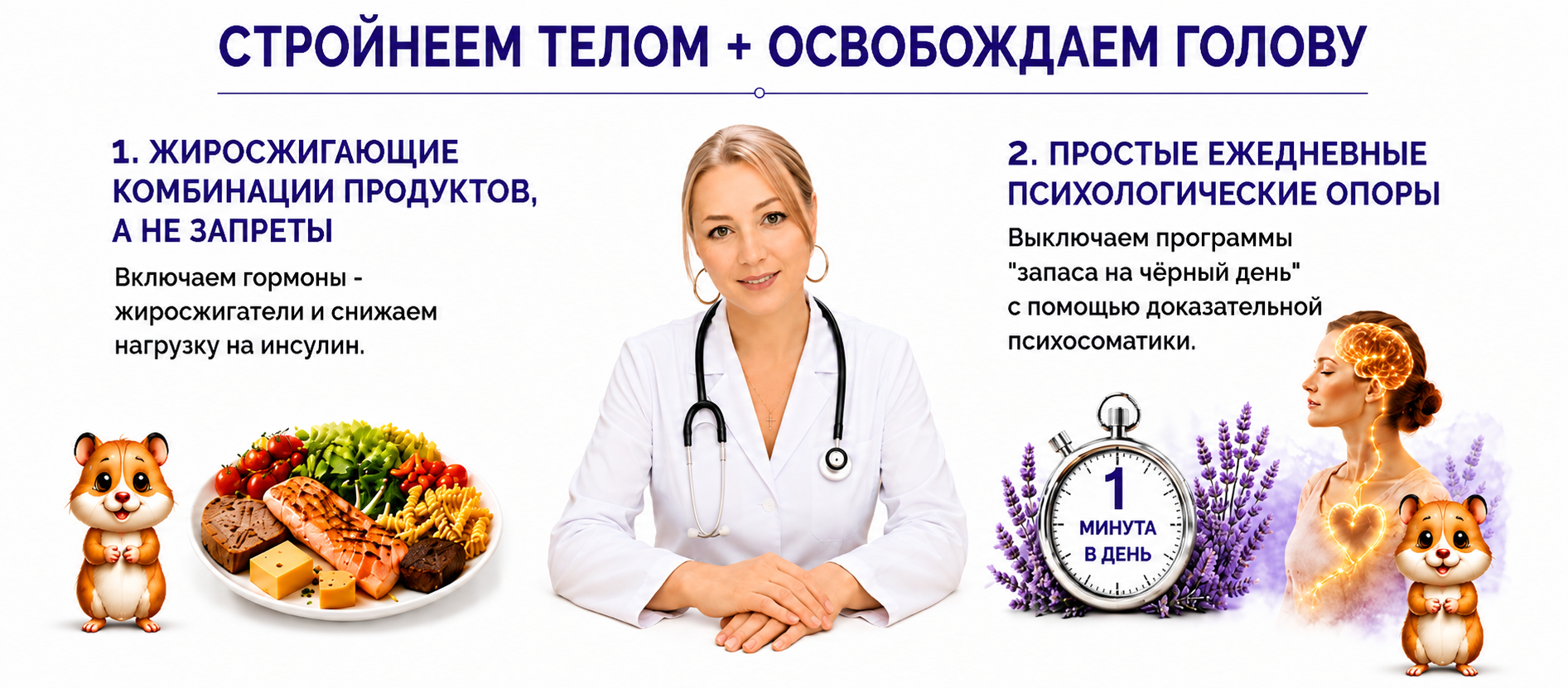 Стройнеем телом плюс освобождаем голову